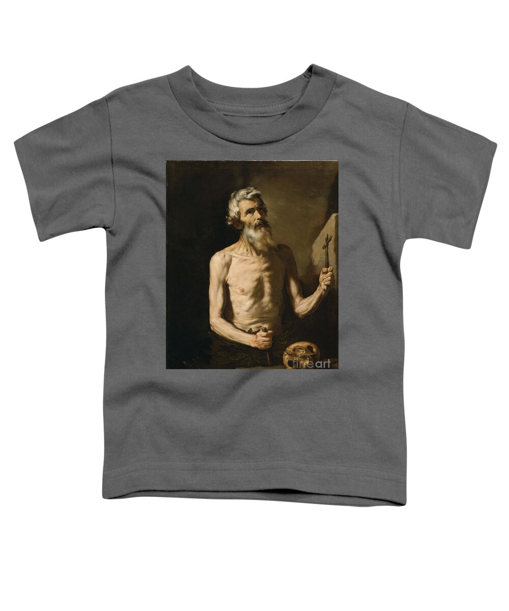 Saint Onophrius 1642 Jusepe De Ribera (spanish (active In Italy) Toddler T-Shirt featuring the painting Saint Onophrius by MotionAge Designs