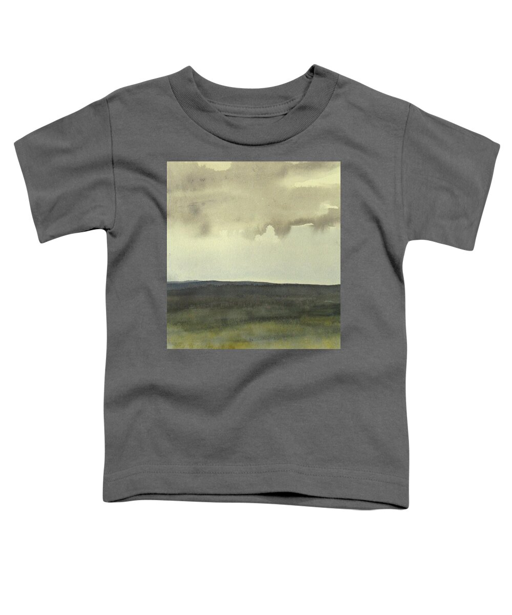 Landscape Toddler T-Shirt featuring the painting dagrar over salenfjallen- Shifting daylight over mountain ridges, 10 of 12_60 x 60 cm by Marica Ohlsson