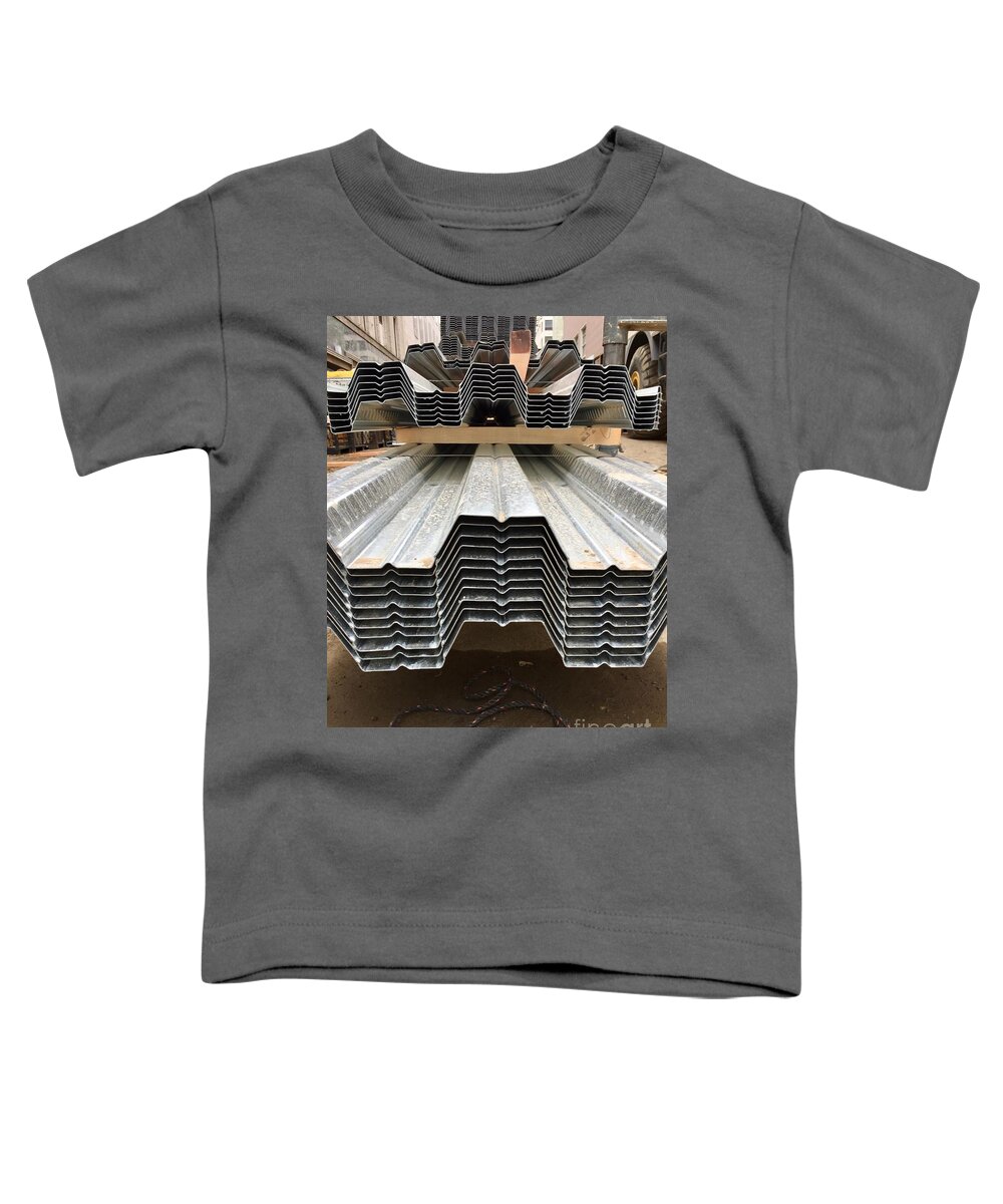 Pattern Contrast Construction Dynamic Toddler T-Shirt featuring the photograph San Francisco Central Subway Project 1-4 by J Doyne Miller