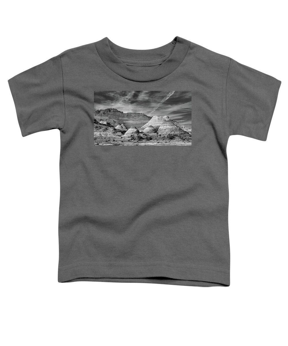 Ancient Toddler T-Shirt featuring the photograph Sandstone Beehives bw by Jerry Fornarotto