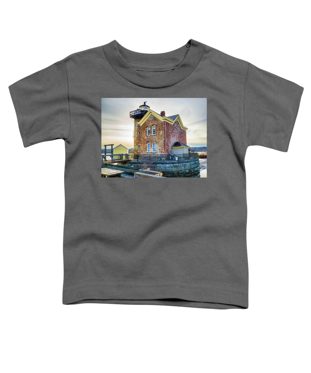 Lighthouse Toddler T-Shirt featuring the photograph Saugerties Lighthouse by Nancy De Flon