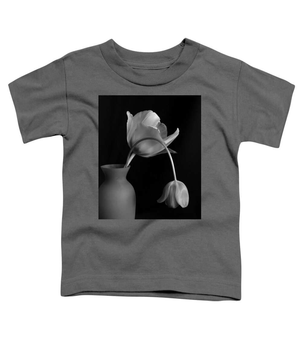 Black And White Toddler T-Shirt featuring the photograph Saying goodbye by Thomas Pipia