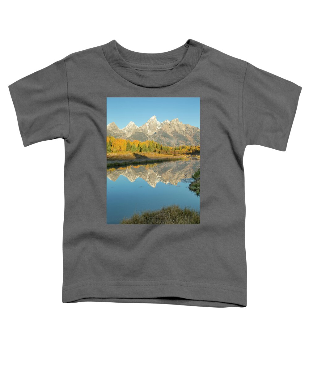 Grand Teton National Park Toddler T-Shirt featuring the photograph Schwabacher Sunrise 2 by D Robert Franz