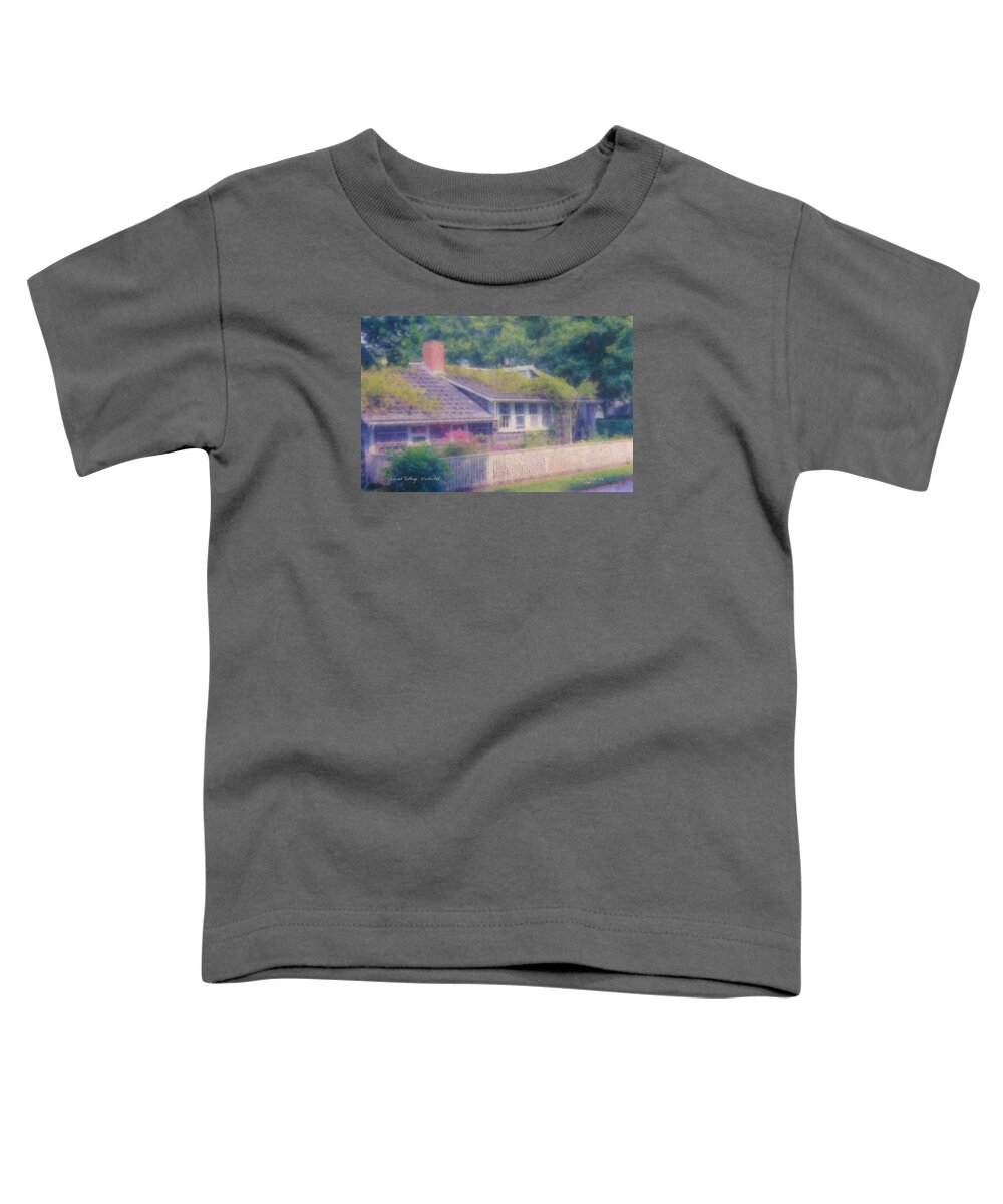 Sconset Toddler T-Shirt featuring the painting Sconset Cottage #3 by Bill McEntee