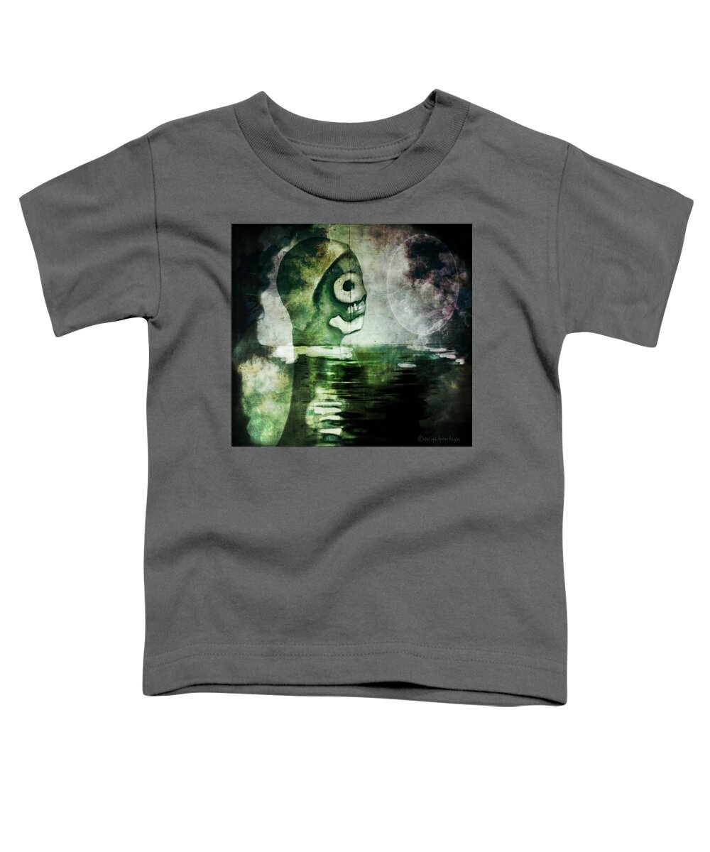Skeleton Toddler T-Shirt featuring the digital art Scream Bloody Murder by Delight Worthyn