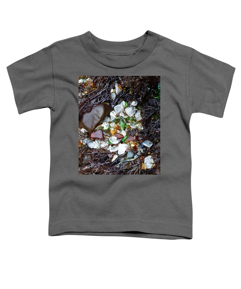 Sea Glass Toddler T-Shirt featuring the photograph Sea Glass Nest by Amelia Racca