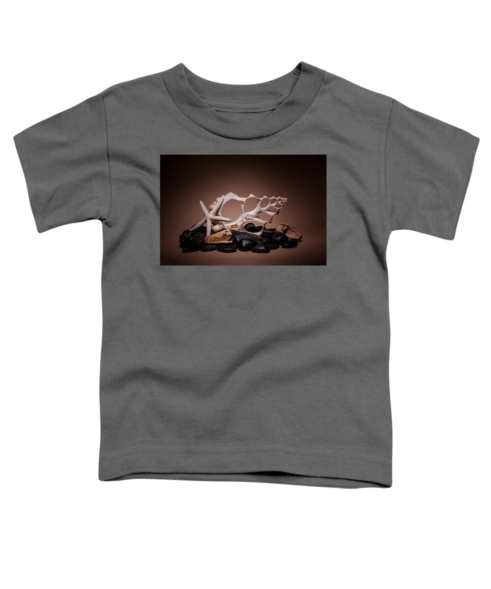 Animal Toddler T-Shirt featuring the photograph Seashells on the Rocks by Tom Mc Nemar