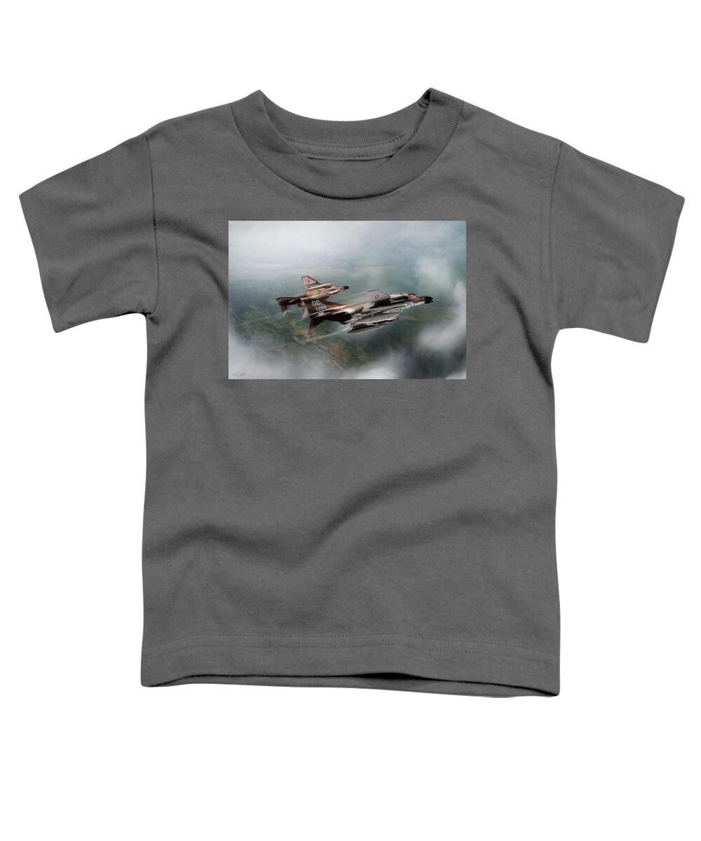 Aviation Toddler T-Shirt featuring the digital art Seek And Attack by Peter Chilelli