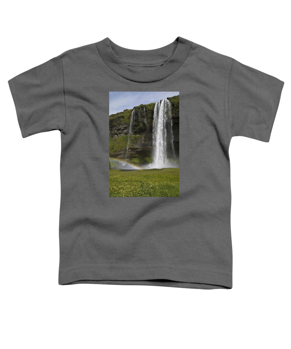 Iceland Toddler T-Shirt featuring the photograph Seljalandsfoss by Michele Burgess