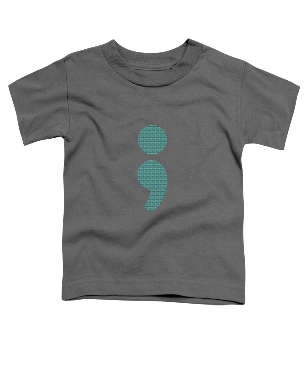 Words Toddler T-Shirt featuring the digital art Semicolon 07 by Bill Owen
