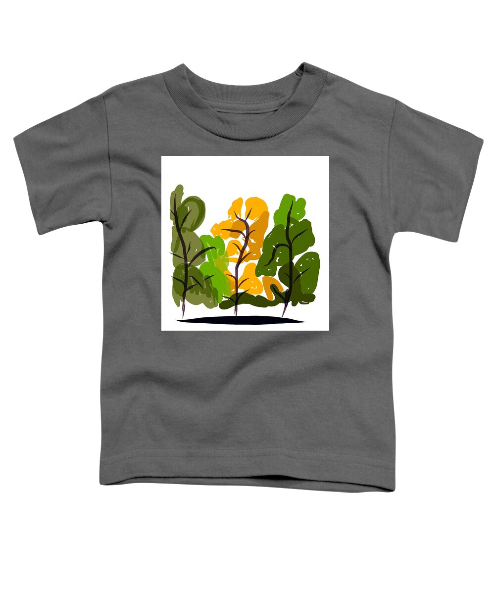 Digital Toddler T-Shirt featuring the digital art September 17th 2017 - View from our Window by Annekathrin Hansen