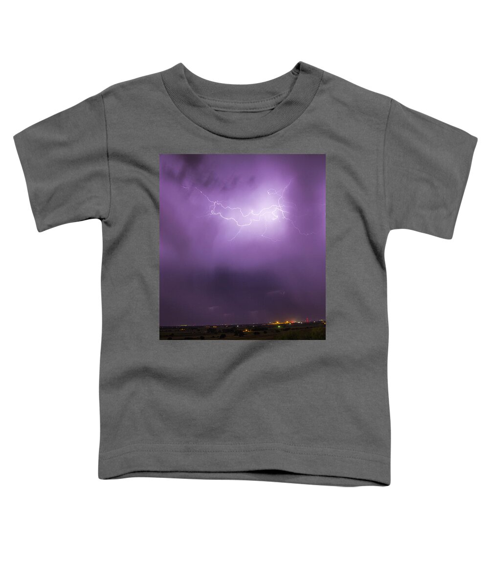 Nebraskasc Toddler T-Shirt featuring the photograph September Nebraska Storm Cells 024 by NebraskaSC