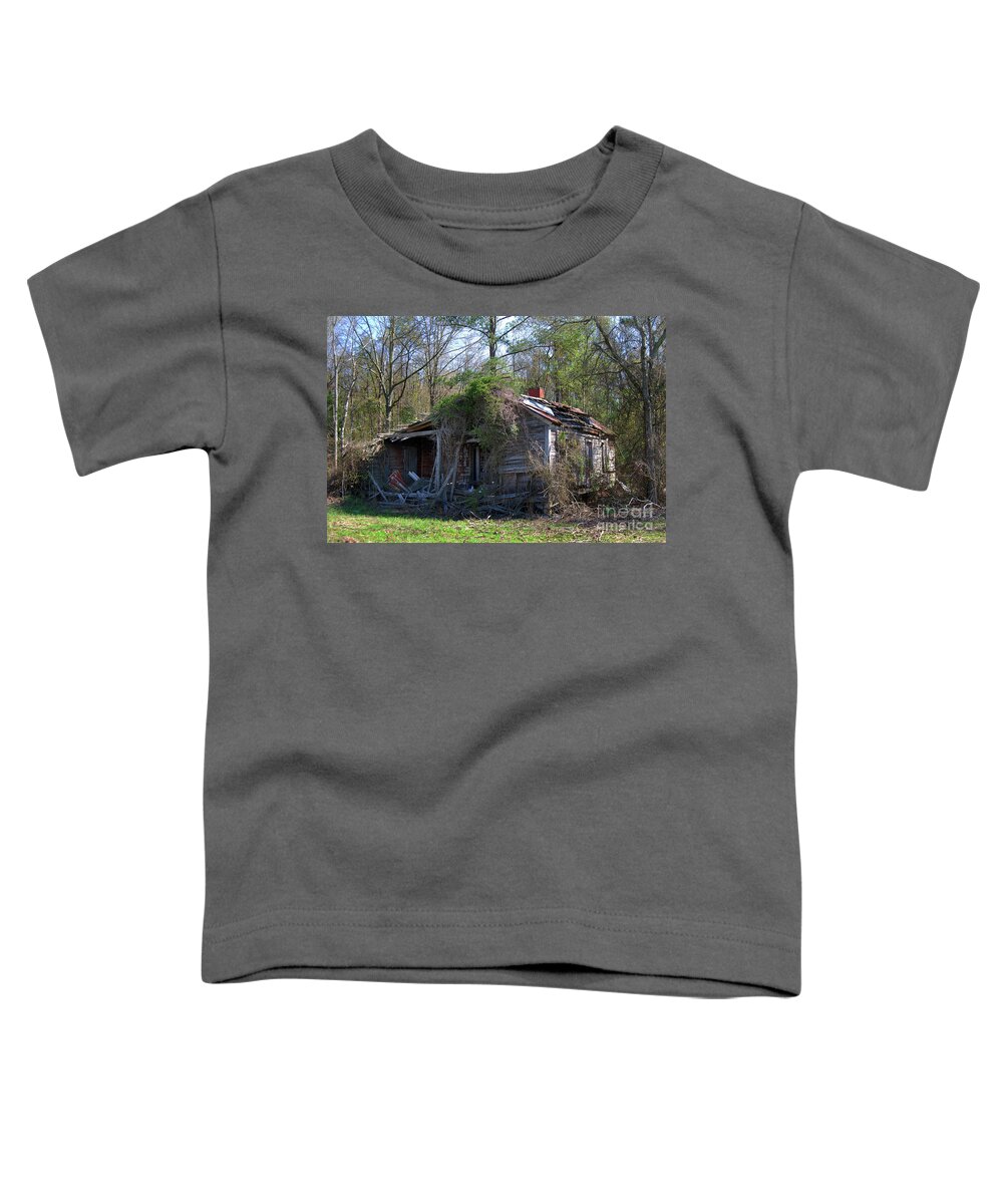 Nature Toddler T-Shirt featuring the photograph Shack In The Wood by Skip Willits