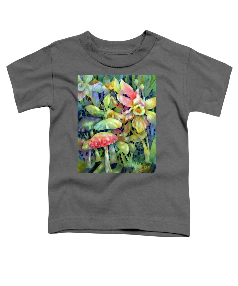 Watercolor Toddler T-Shirt featuring the painting Shadowland by Ann Nicholson