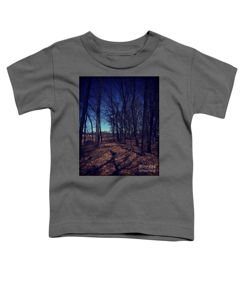 Midwest Toddler T-Shirt featuring the photograph Shadows and Trees Landscape by Frank J Casella