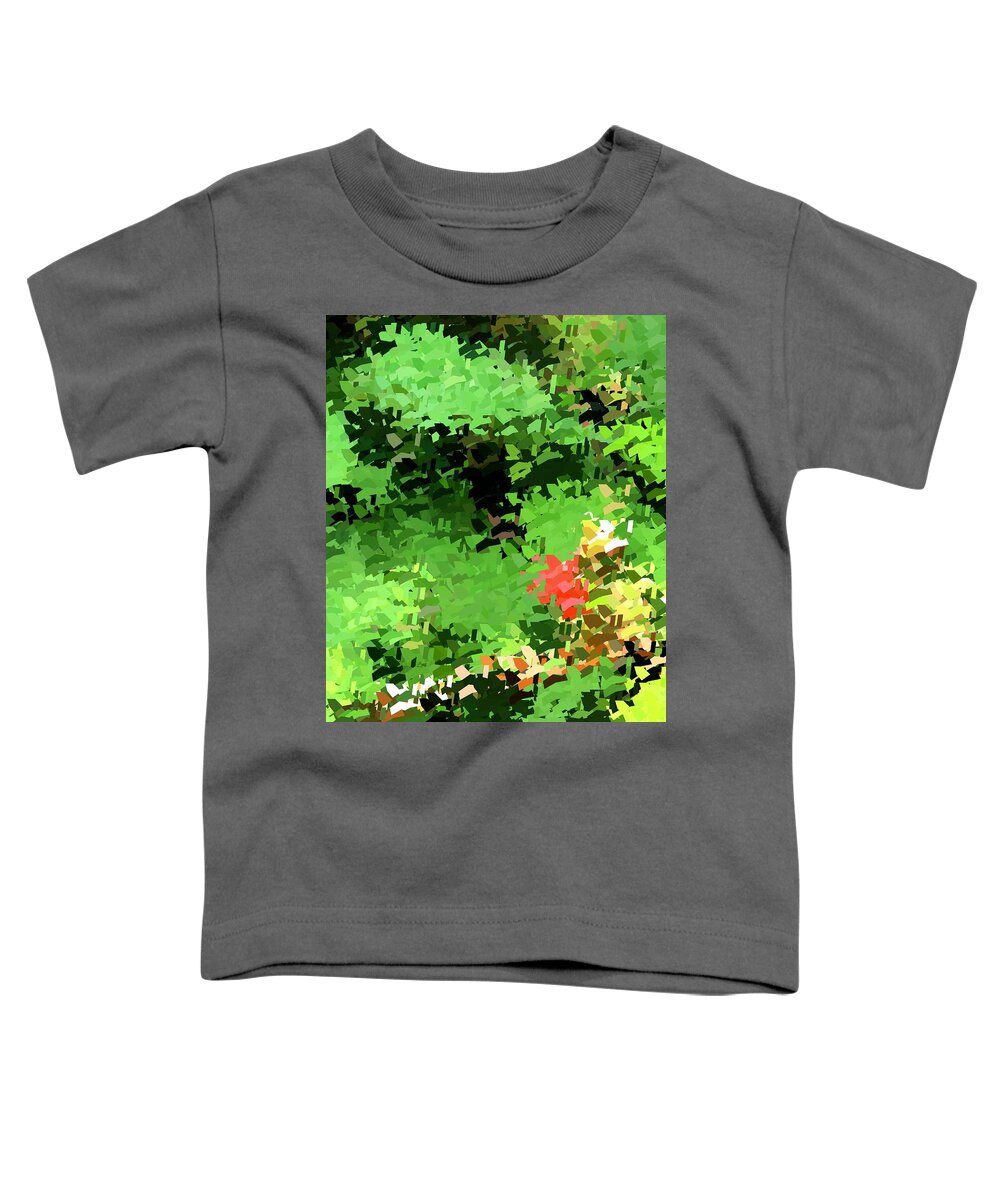 Abstract Toddler T-Shirt featuring the digital art Shady Composition by Ian MacDonald