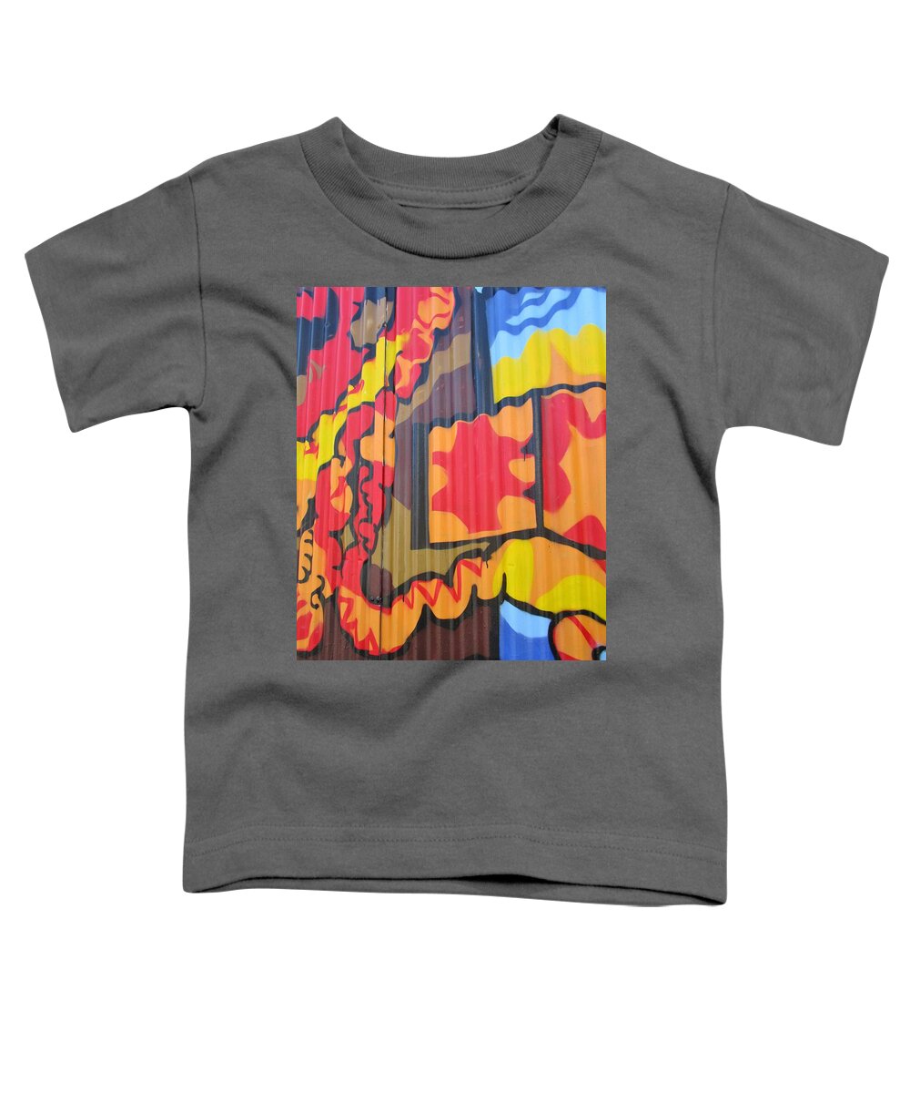 Graffity Toddler T-Shirt featuring the photograph Sheet metal canvas by Rosita Larsson
