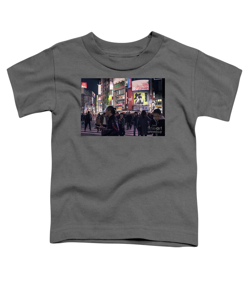 Shibuya Toddler T-Shirt featuring the photograph Shibuya Crossing, Tokyo Japan 3 by Perry Rodriguez