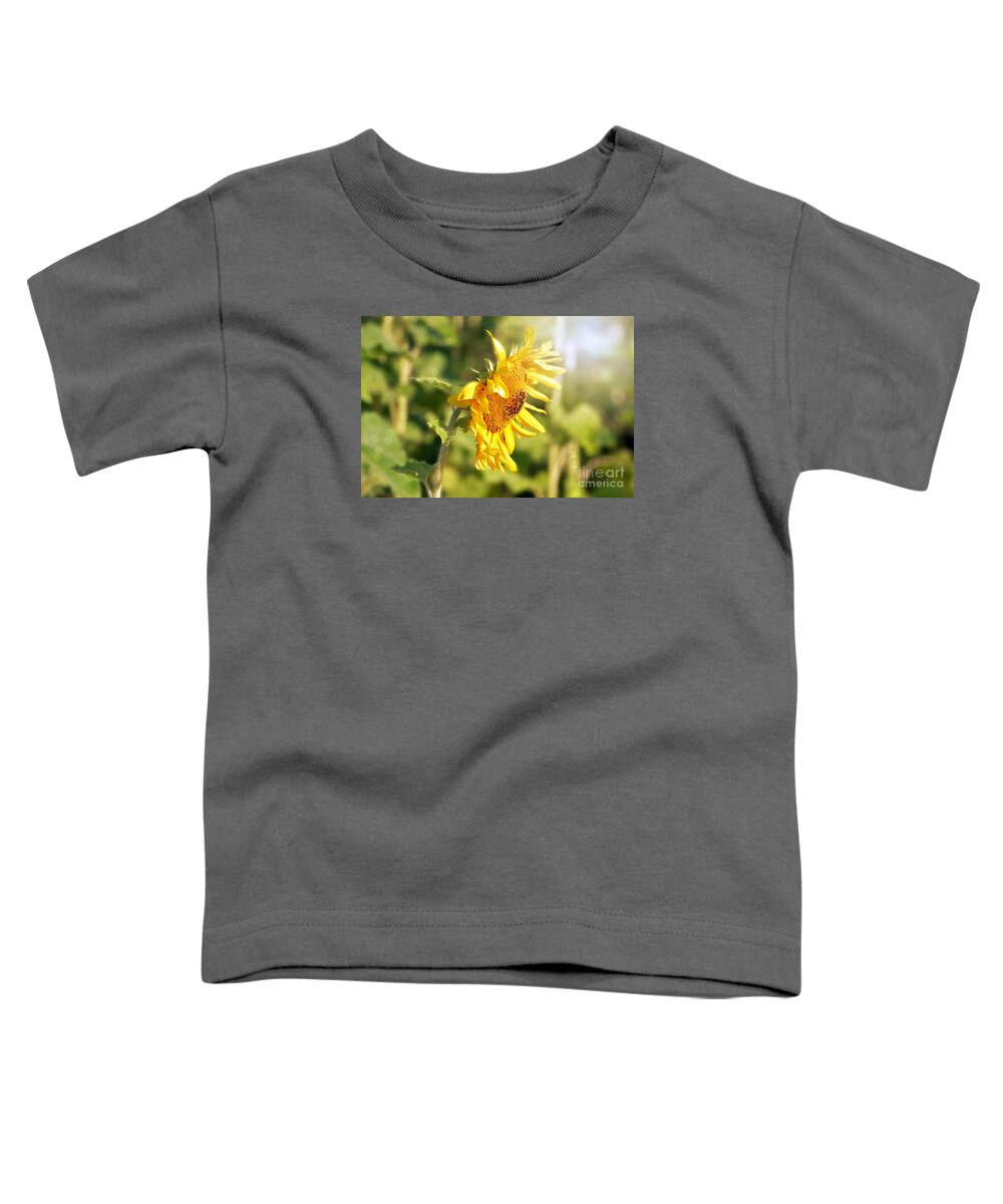 Sunflower Toddler T-Shirt featuring the photograph Shining Sun by Lila Fisher-Wenzel