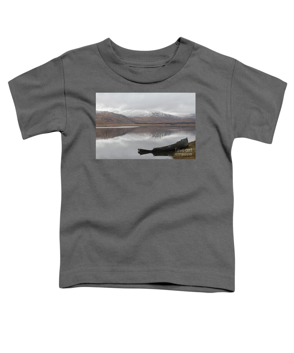Boat Toddler T-Shirt featuring the photograph Shipwreck on Isle of Mull by David Grant