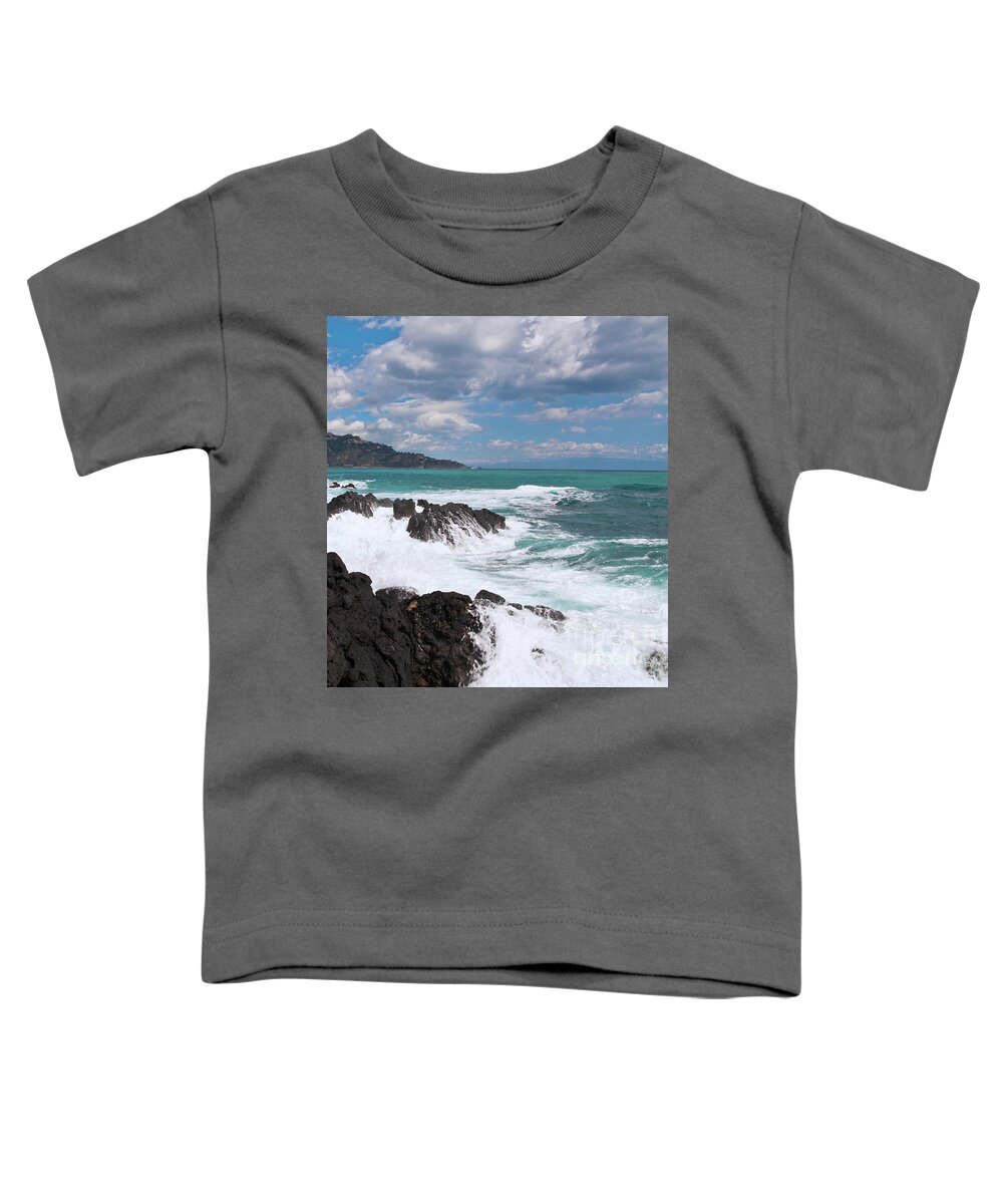 Sicilian Stormy Sky Toddler T-Shirt featuring the photograph Sicilian Stormy Sound by Silva Wischeropp
