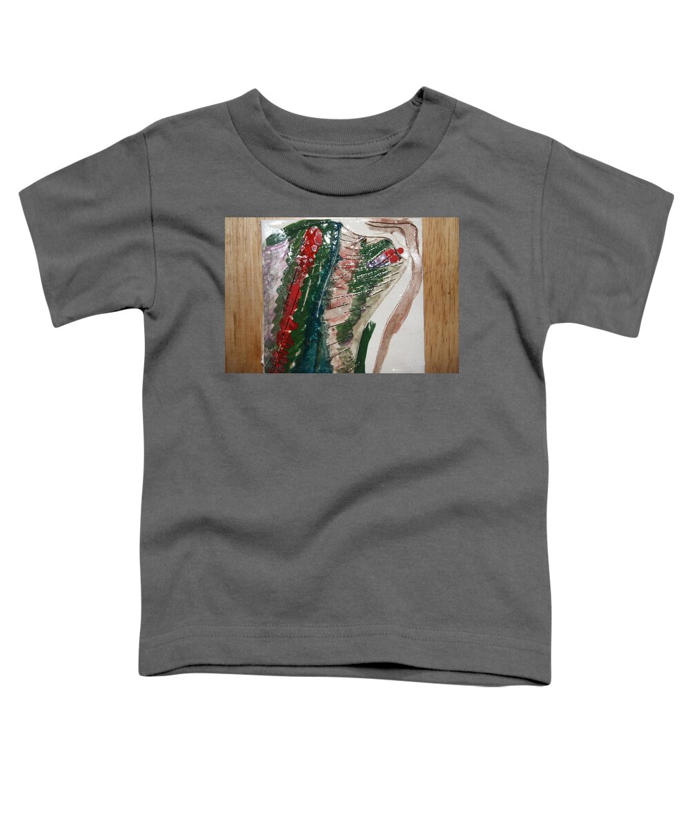 Jesus Toddler T-Shirt featuring the ceramic art Silent - tile by Gloria Ssali