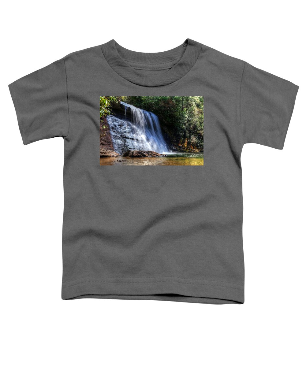Carol R Montoya Toddler T-Shirt featuring the photograph Silver Run Falls North Carolina by Carol Montoya