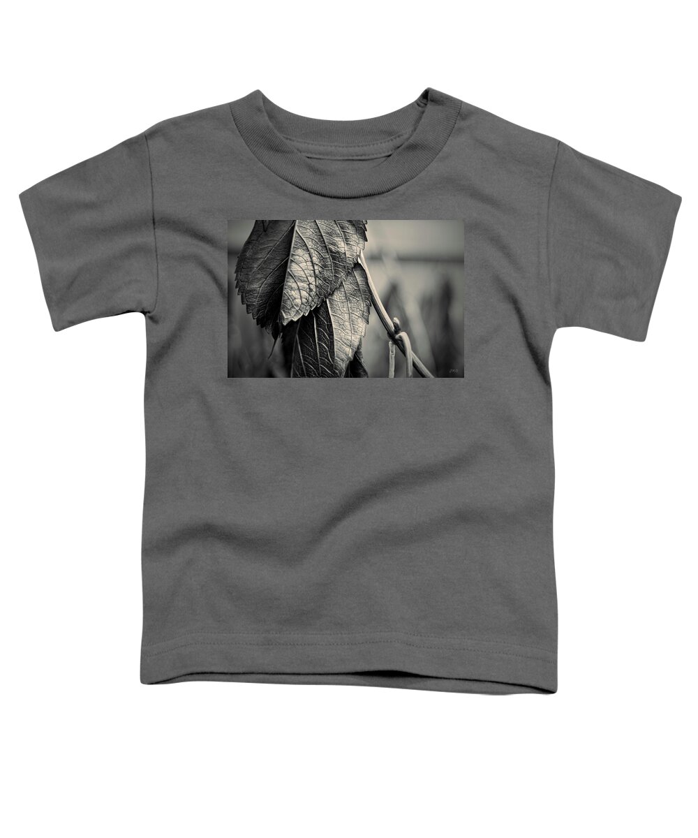Black Toddler T-Shirt featuring the photograph Silvery Leaf III Toned by David Gordon