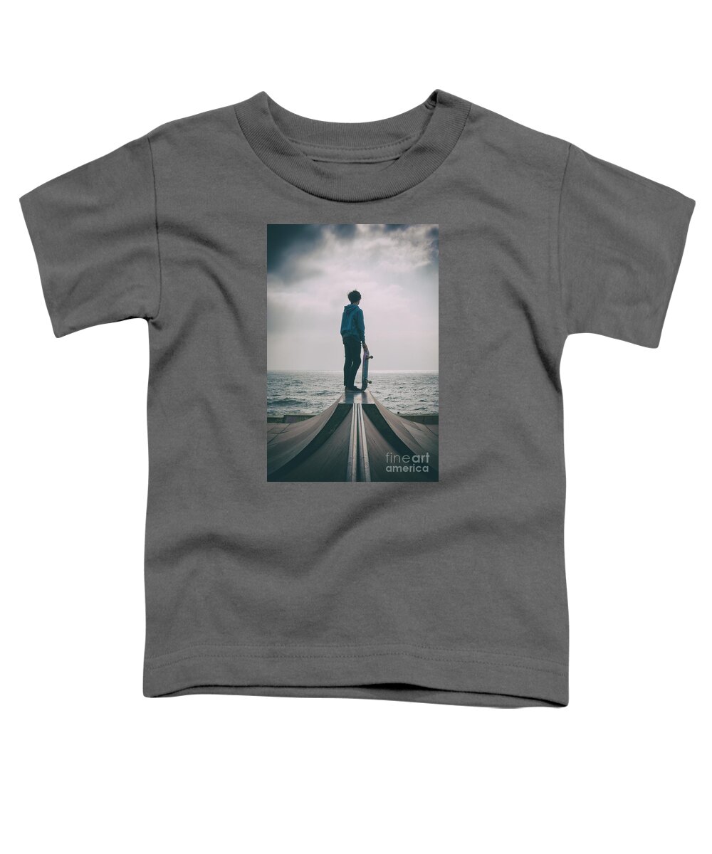 Skate Toddler T-Shirt featuring the photograph Skater Boy 005 by Clayton Bastiani
