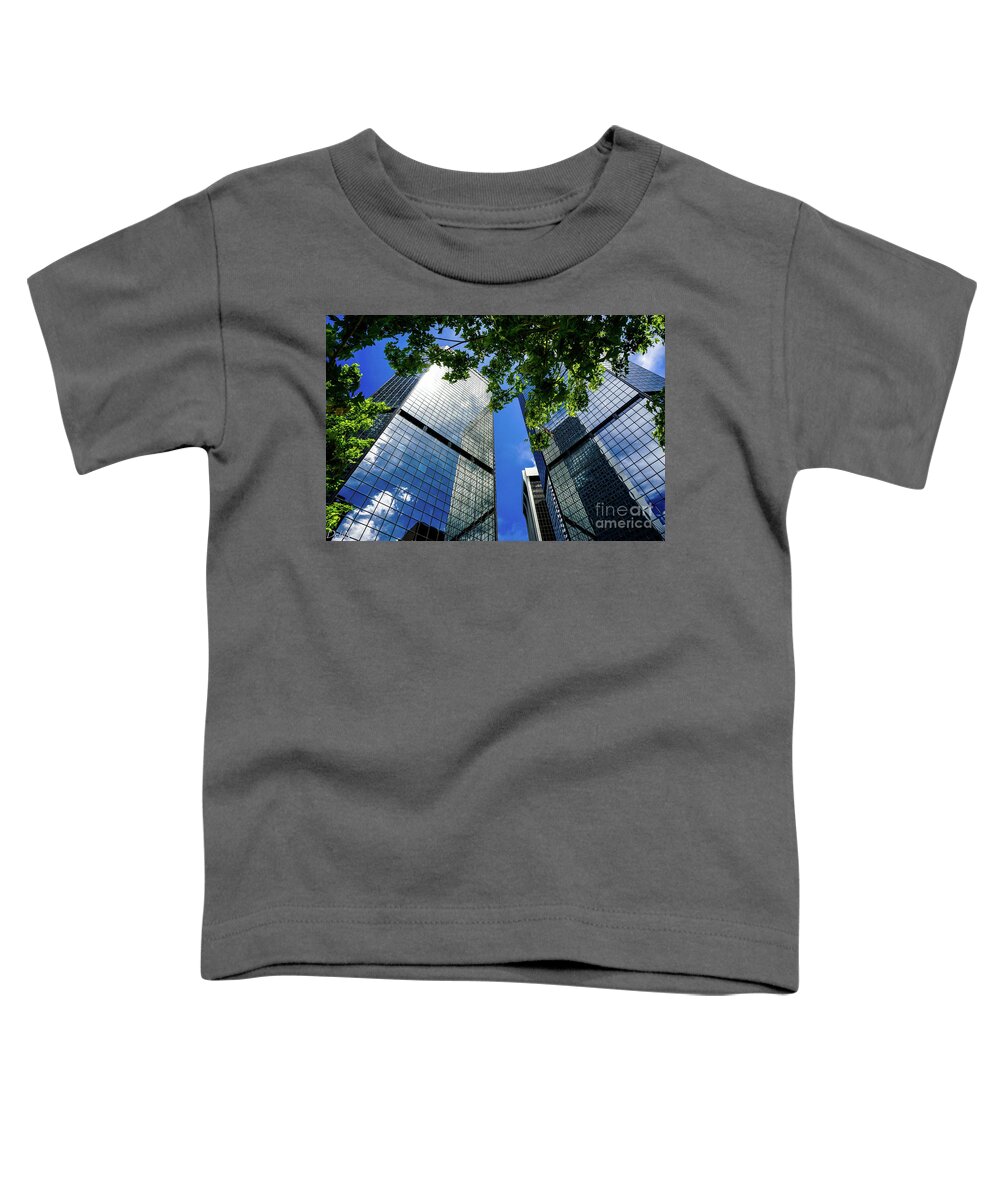 Architecture Toddler T-Shirt featuring the digital art Skyscraper spring by Deb Nakano
