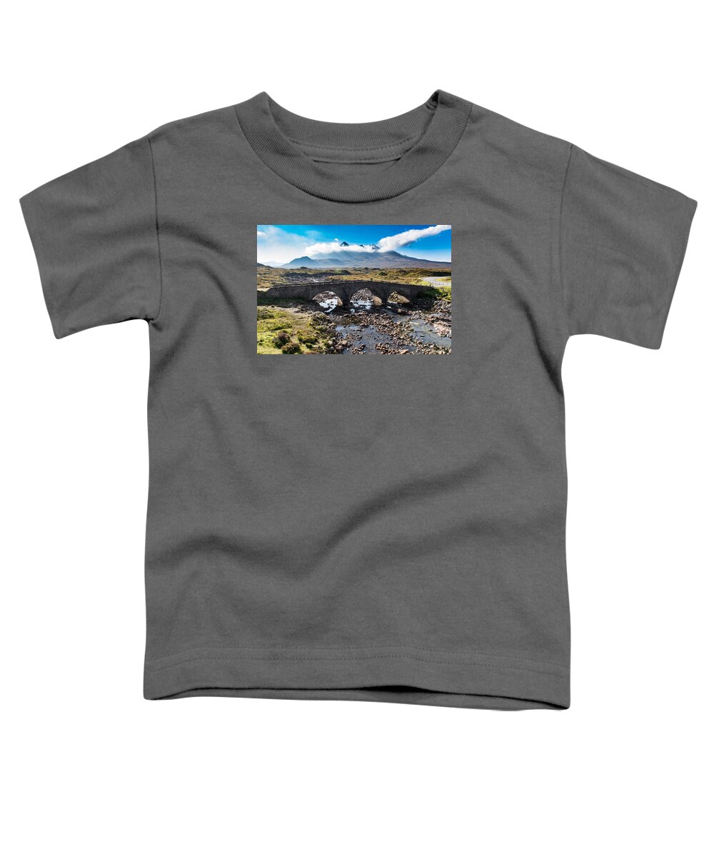 Black Cuillin Toddler T-Shirt featuring the photograph Skye Cuillin from Sligachan by Gary Eason