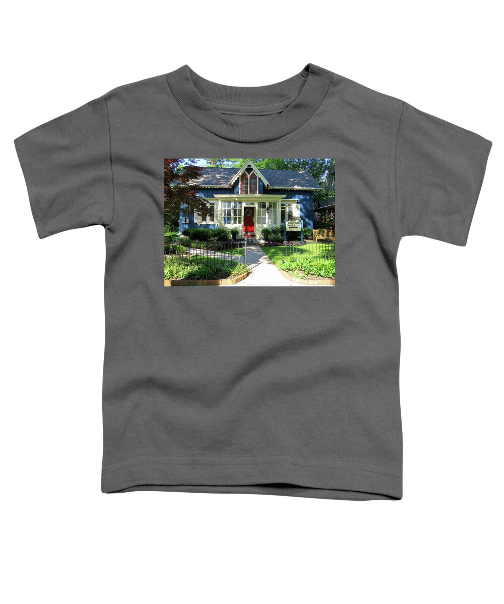 Library Toddler T-Shirt featuring the photograph Small Town Library by Linda Stern