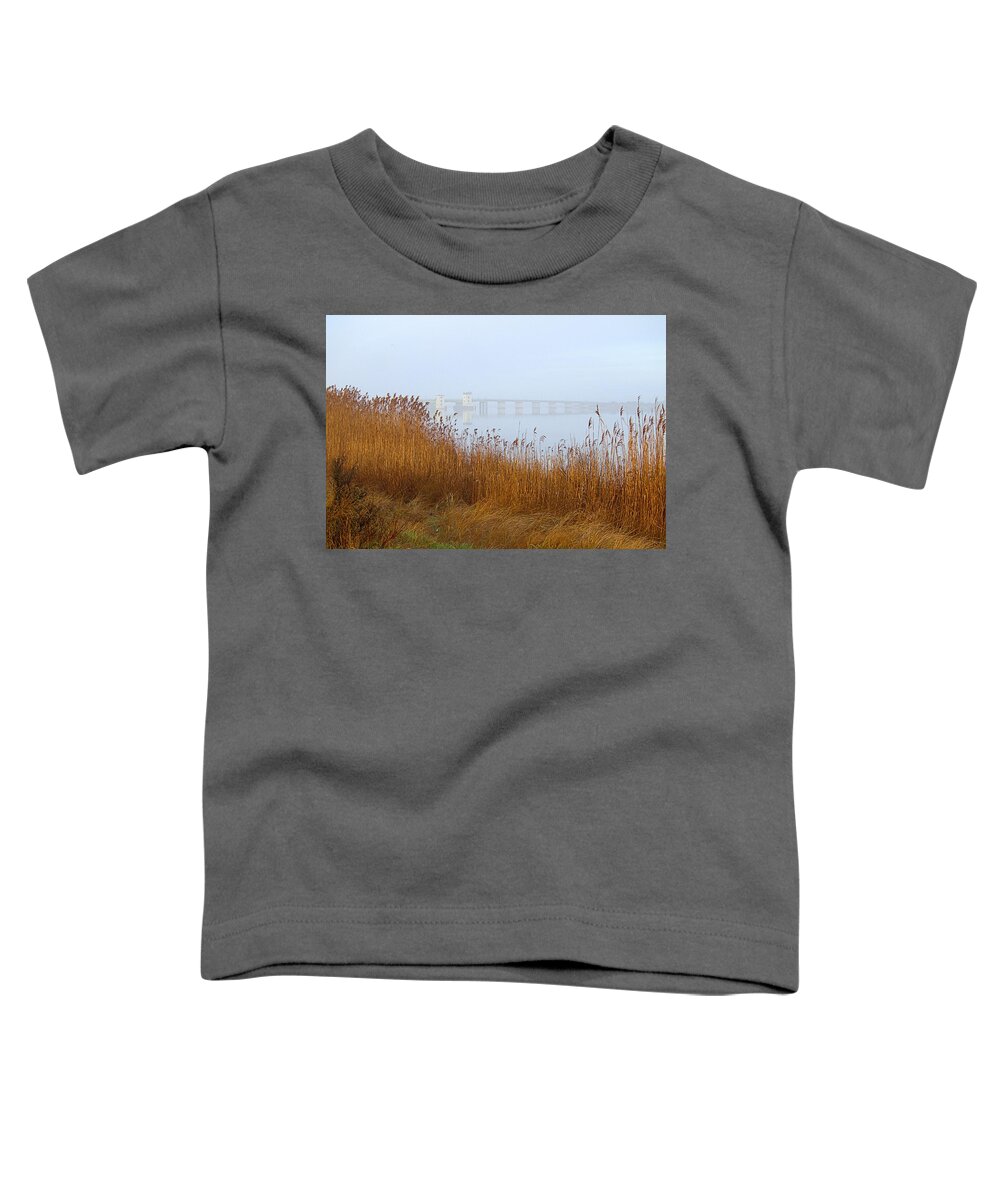 Reflection Toddler T-Shirt featuring the photograph Smith Point Bridge 2 by Newwwman