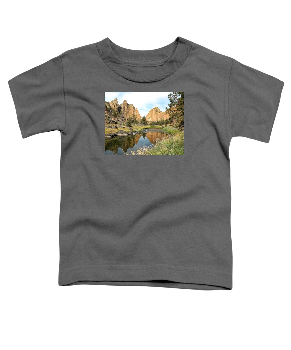 Landscape Toddler T-Shirt featuring the photograph Smith Rock State Park by Michael Ramsey