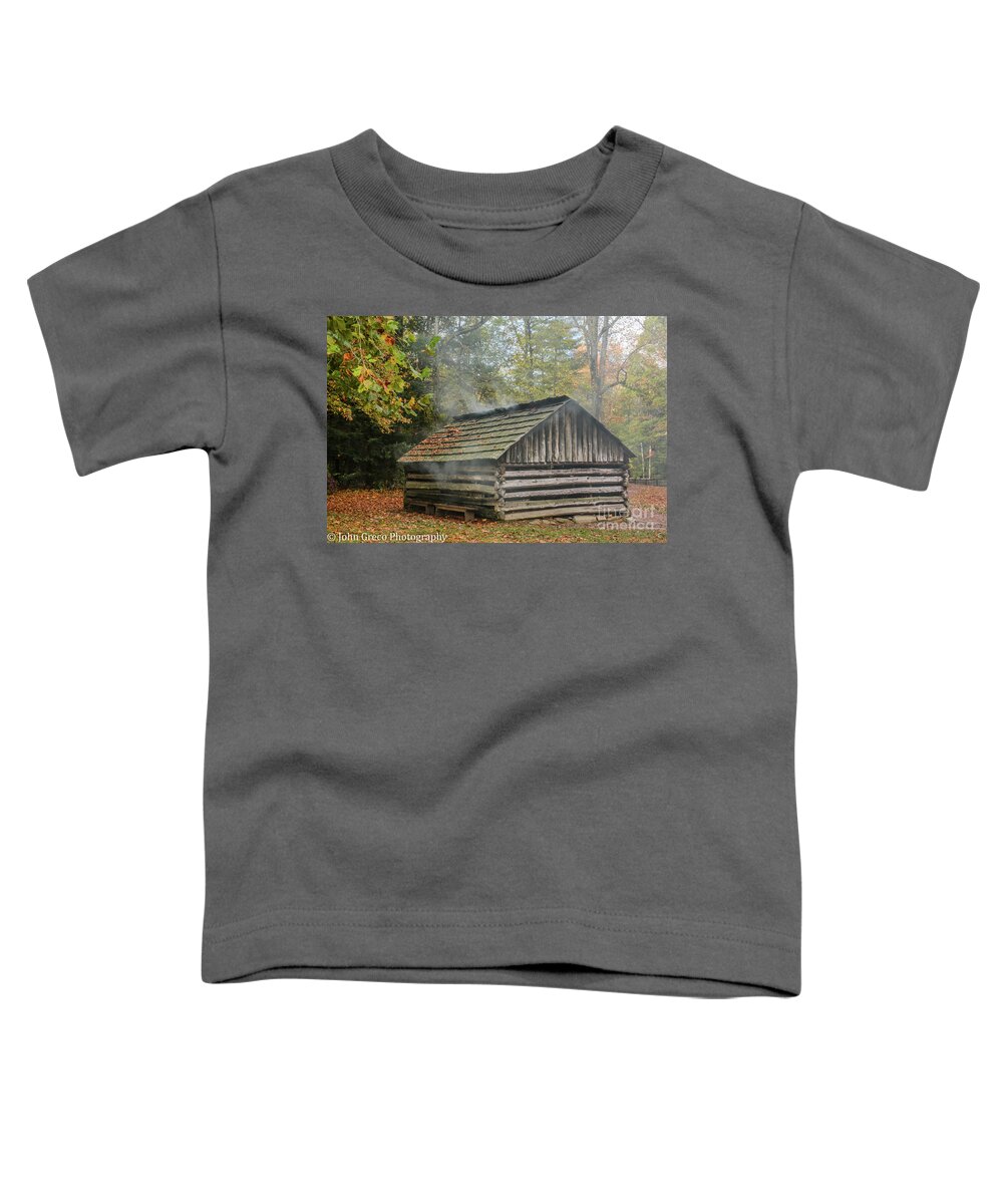 Smokey Mountains Toddler T-Shirt featuring the photograph Smokey Mountain Smoke House by John Greco