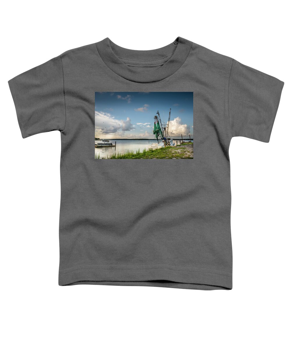 Snead's Ferry Toddler T-Shirt featuring the photograph Snead's At Sunset by Cynthia Wolfe