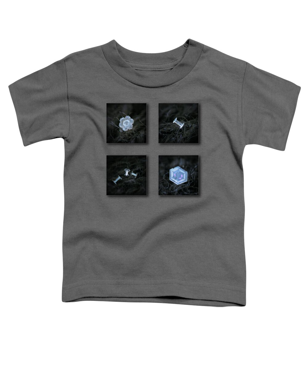 Snowflake Toddler T-Shirt featuring the photograph Snowflake collage - 29 January 2018 by Alexey Kljatov