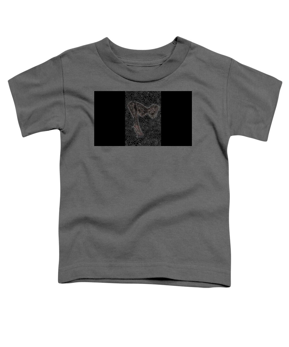 Vorotrans Toddler T-Shirt featuring the digital art Snowstorm Shoes by Stephane Poirier
