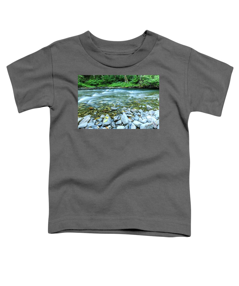 Stream Toddler T-Shirt featuring the photograph Sol Duc River in Summer by Kyle Lee