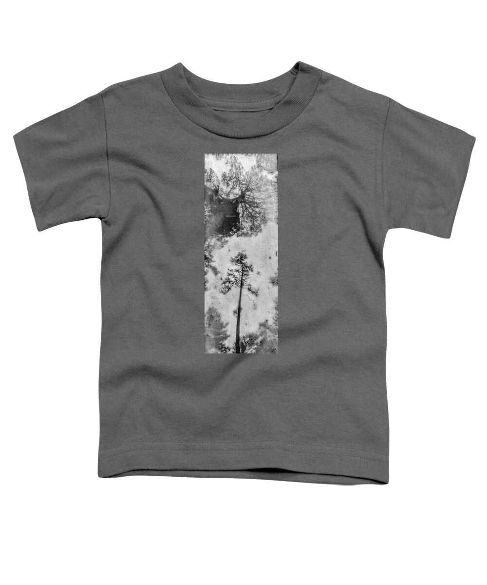 Encaustic Toddler T-Shirt featuring the mixed media Solitary Haze by Roseanne Jones