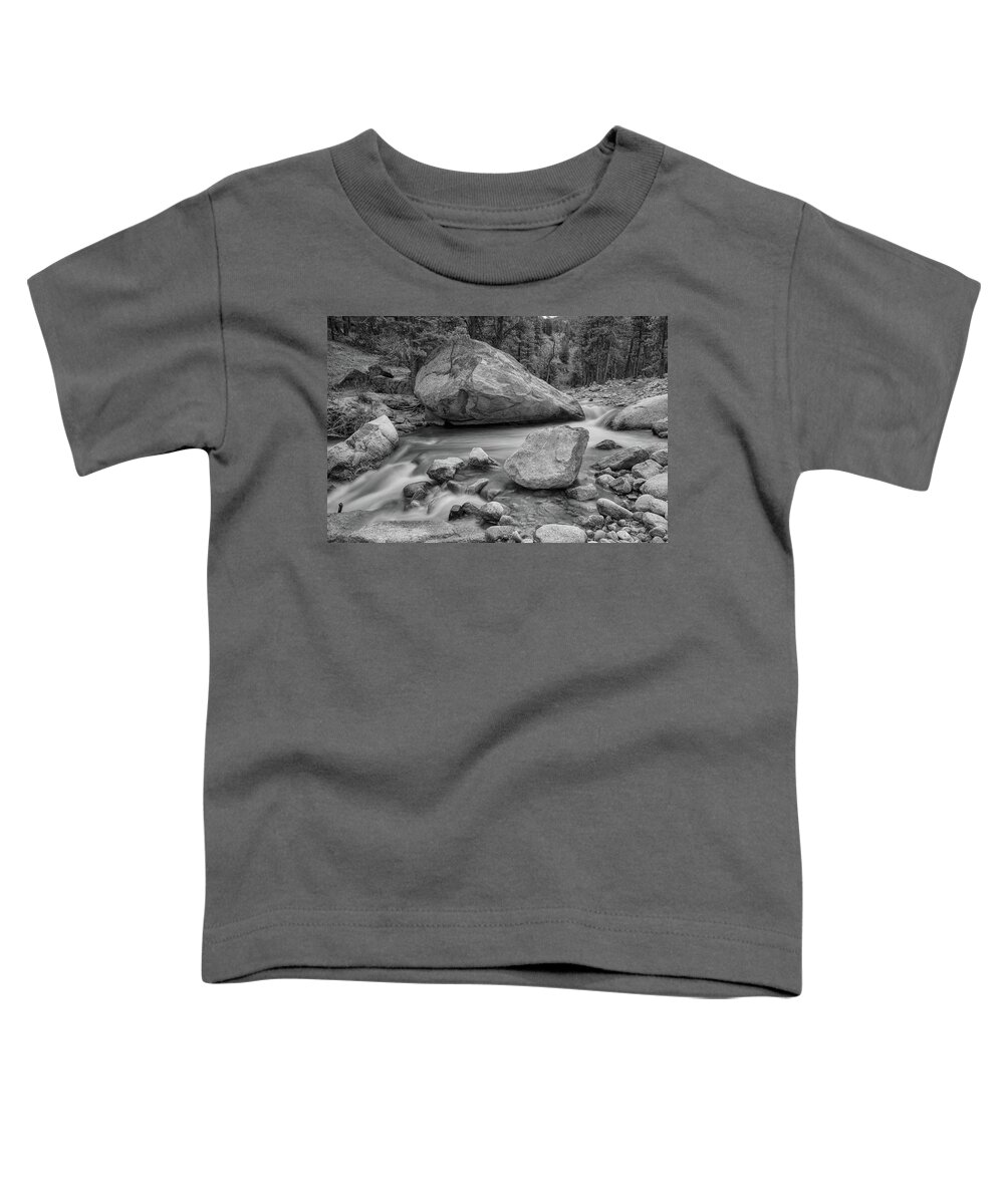 Creeks Toddler T-Shirt featuring the photograph Soothing Colorado Monochrome Wilderness by James BO Insogna