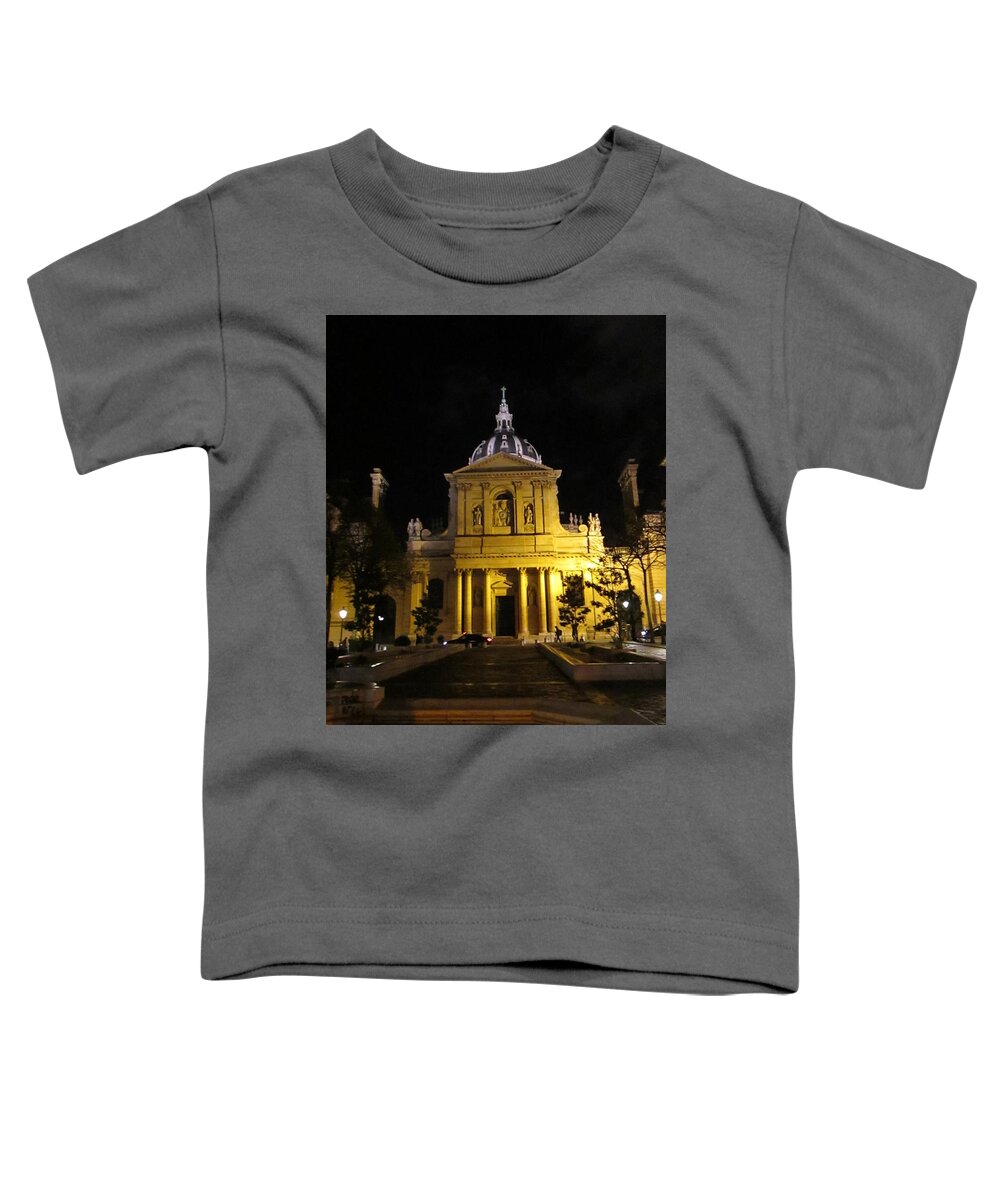 Sorbornne Toddler T-Shirt featuring the photograph Sorbonne Night by Christopher J Kirby