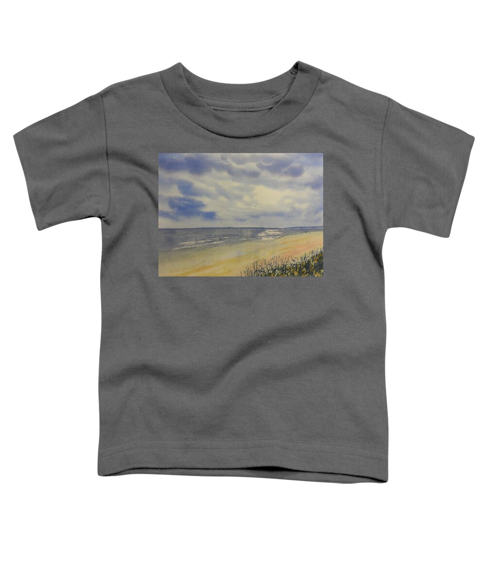Glenn Marshall Artist Toddler T-Shirt featuring the painting South Beach from the Dunes by Glenn Marshall
