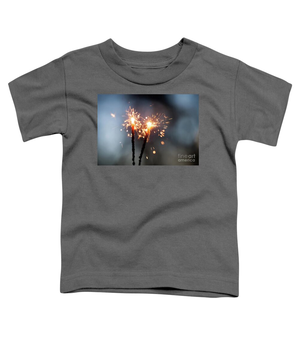 Blue Shape Toddler T-Shirt featuring the photograph Sparkler by Kati Finell