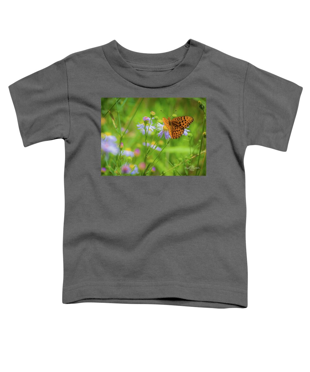 Wildflower Toddler T-Shirt featuring the photograph Spring Butterfly by Steph Gabler
