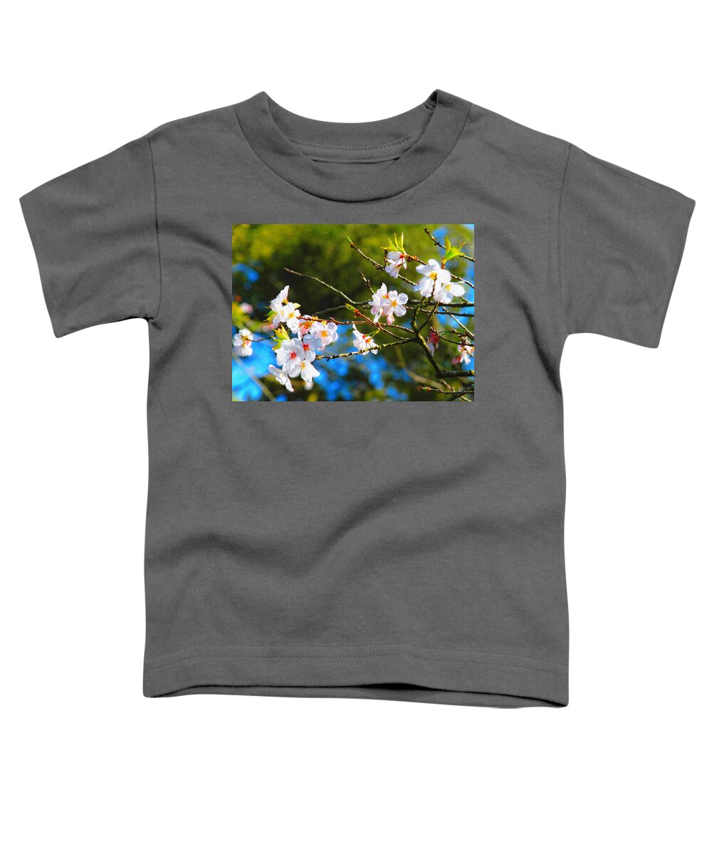 Bonnie Follett Toddler T-Shirt featuring the photograph Spring Cherry Blossoms 2 by Bonnie Follett