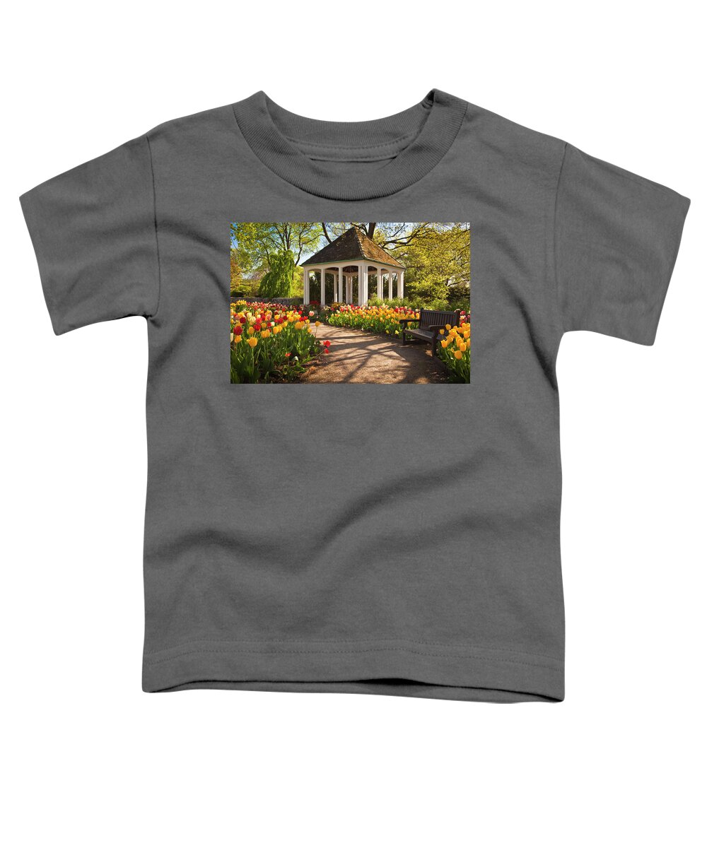 Mark Mille Toddler T-Shirt featuring the photograph Spring Gazebo by Mark Mille