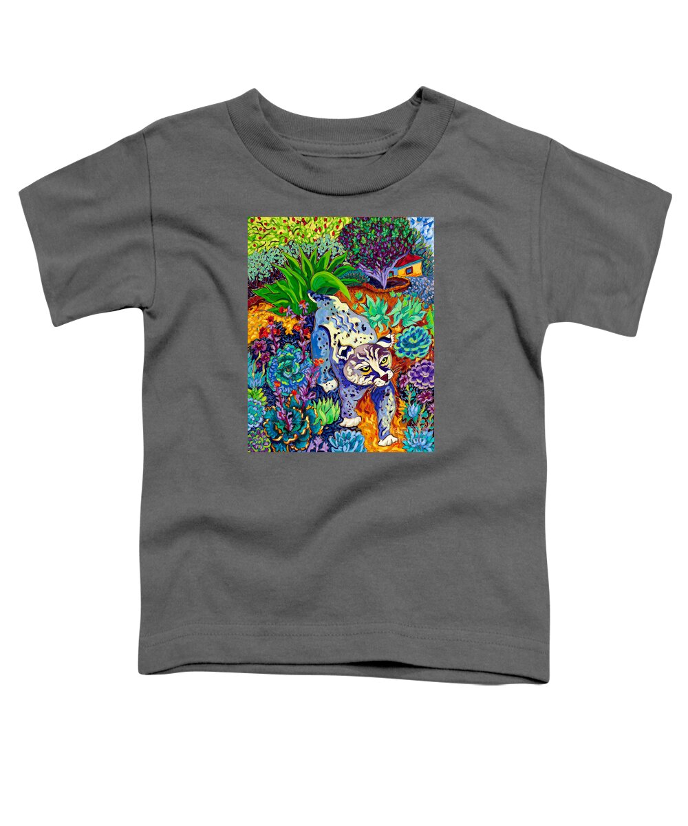Succulents Toddler T-Shirt featuring the painting Spring Stride by Cathy Carey
