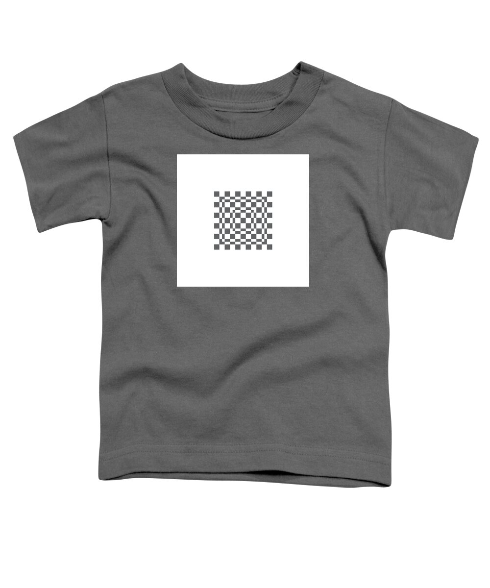 Geometry Square Optical Design Toddler T-Shirt featuring the digital art Square Grid 7 by Jerry Daniel