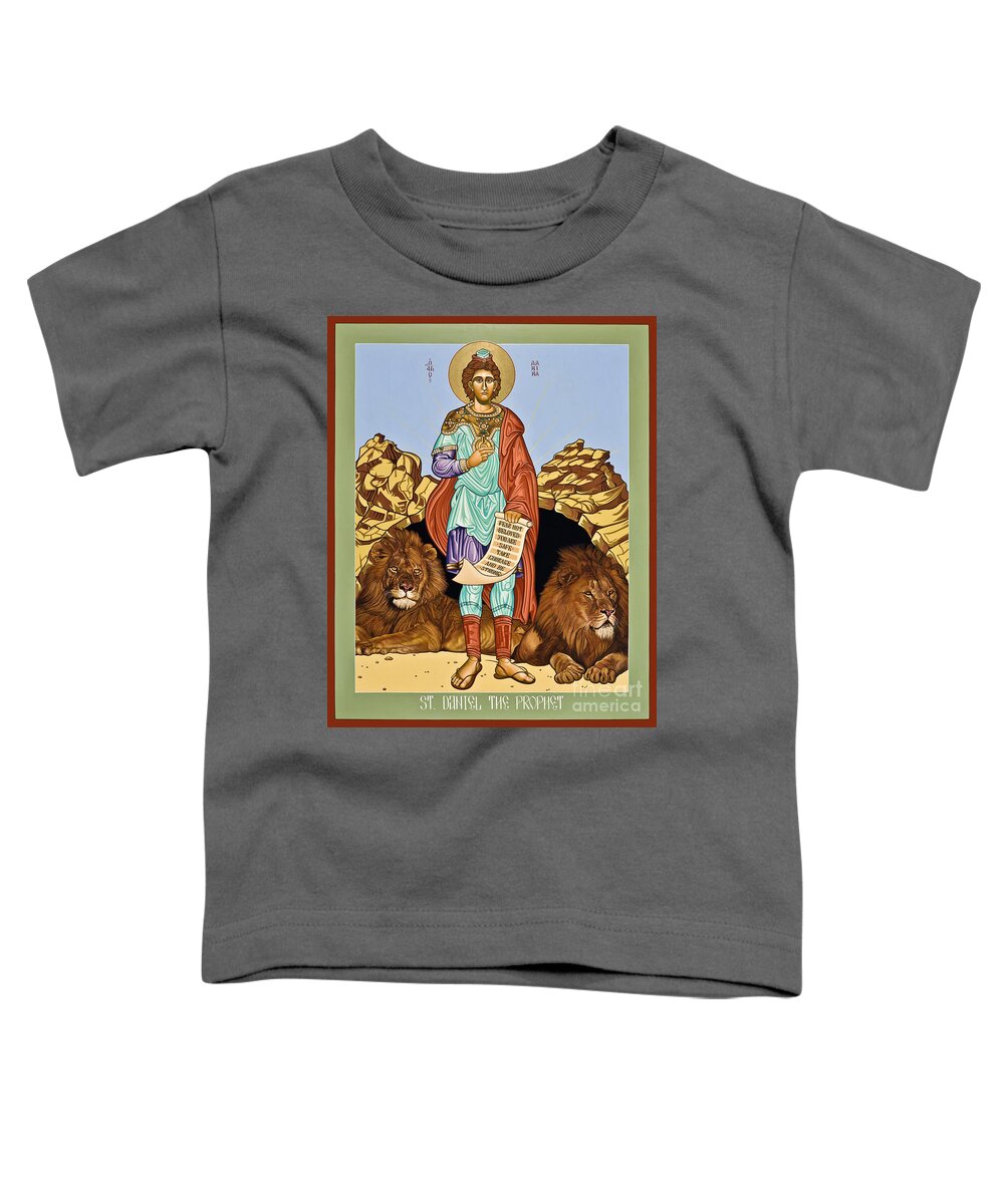 St. Daniel In The Lion's Den Toddler T-Shirt featuring the painting St. Daniel in the Lion's Den - LWDLD by Lewis Williams OFS